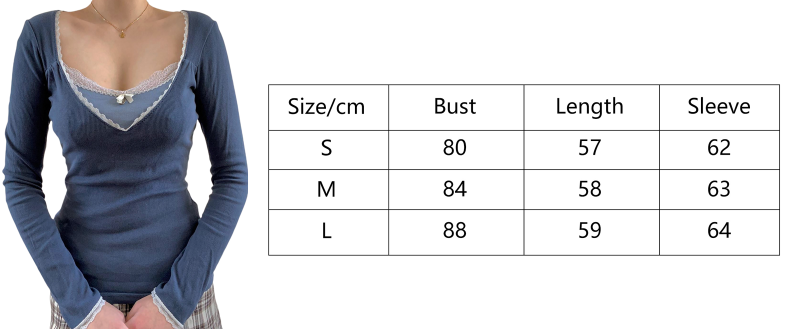 Y2K Fairy 90s Vintage V Neck Crop Tops Women 00s Retro Cottage Grunge T-shirt Autumn Ribbed Knitted Long Sleeve Slim Fit Tees