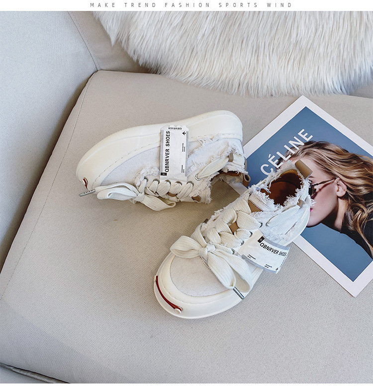 Chunky Canvas Platform Sneakers: Women's Thick Sole - true deals club