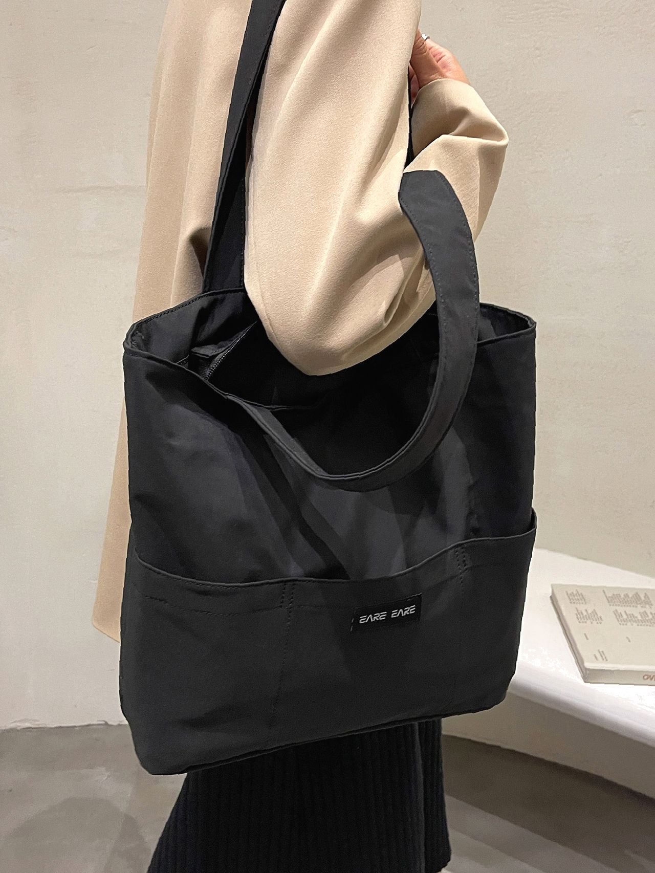Maxct - Letter Patch Tote Bag  - Women Tote Bags