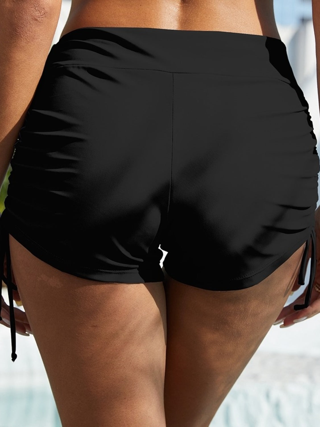 Maxct &Drawstring Mid-Rise Waist Swim Shorts