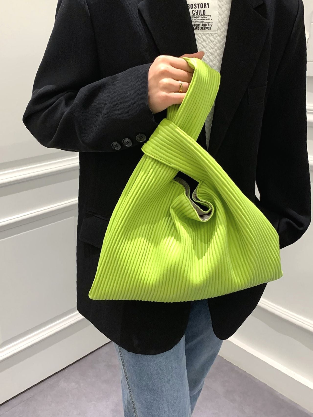 Maxct - Minimalist Embossed Top Handle Bag  - Women Tote Bags