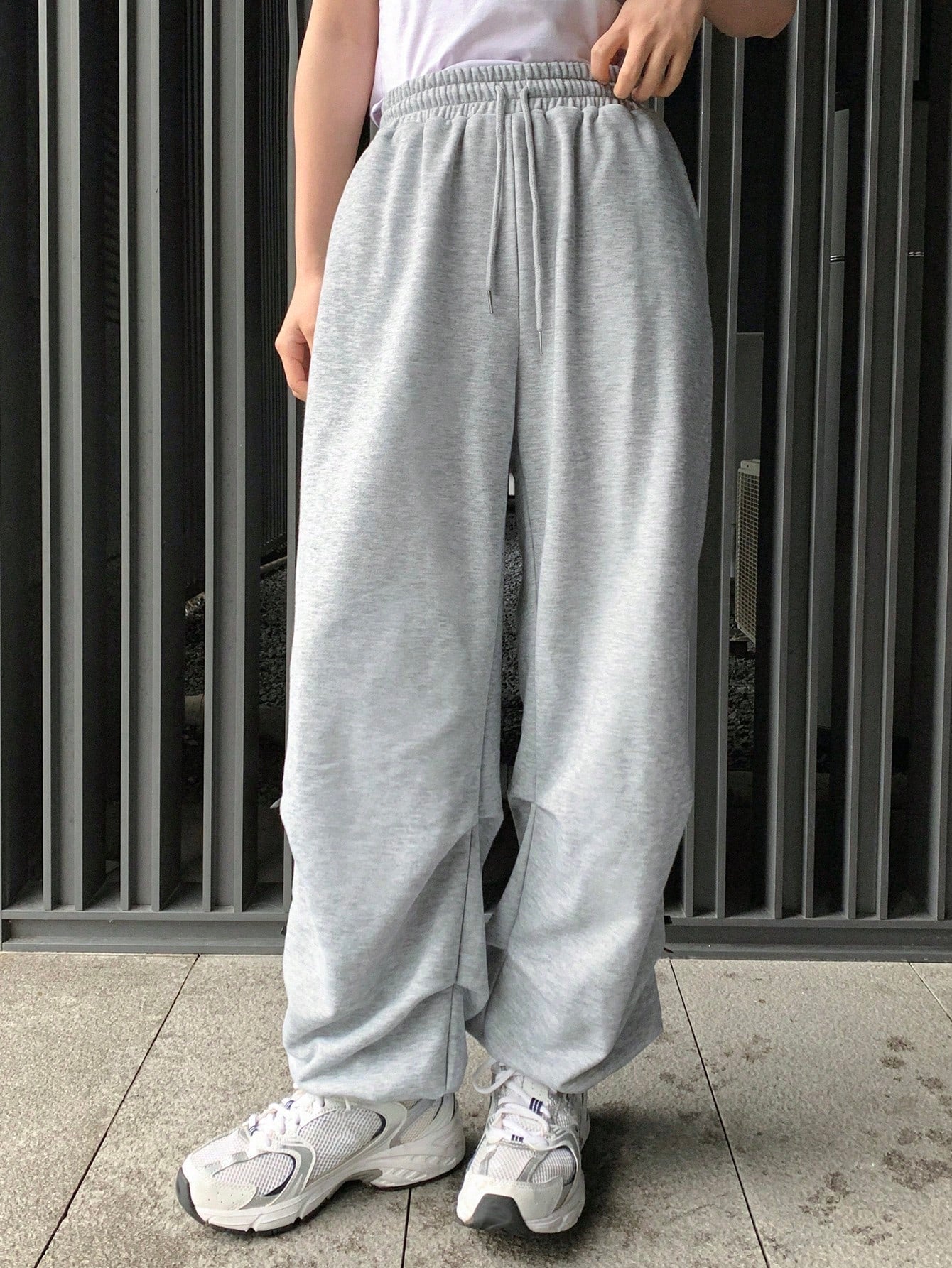 Maxct Stylish Bowknot Decoration Elastic Waist Palazzo Pants With Pleats For Women