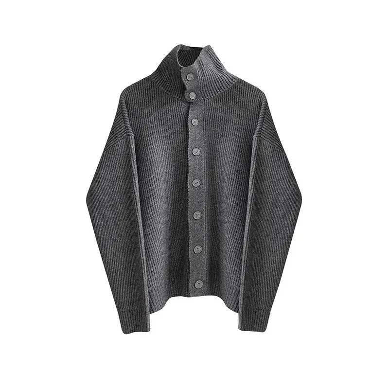 Men's Kit Cardigun, Men's Design, Fashion, Spring, Tubneck Design Cardigun, Sweaters, Outcoat, Jacket