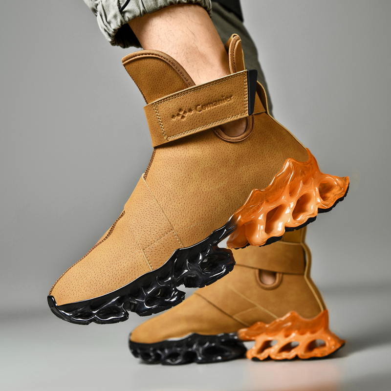 Warm Plush High-top Blade Sneakers - true deals club
