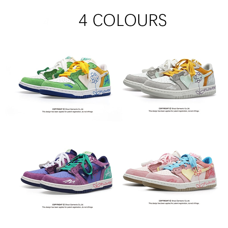 Low-top Graffiti Sneakers for Women Maxct