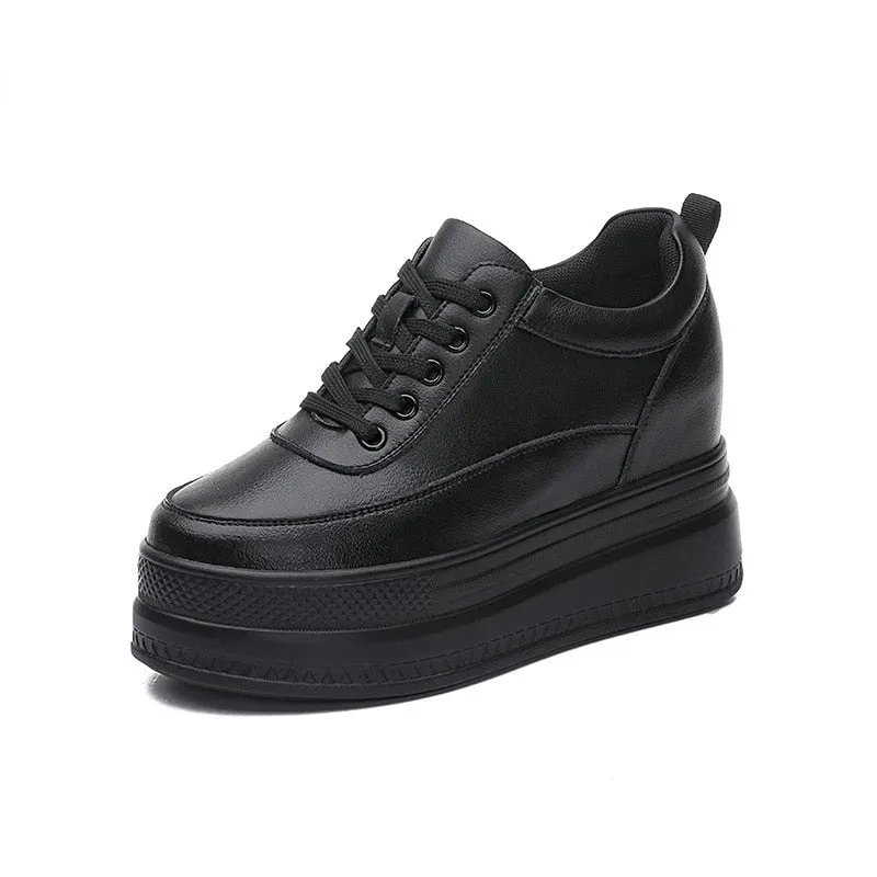 Women's 9cm Platform Wedges Closed Sneakers Maxct