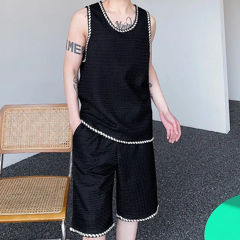 Maxct Webbing Trim Tank and Shorts Two Piece Set