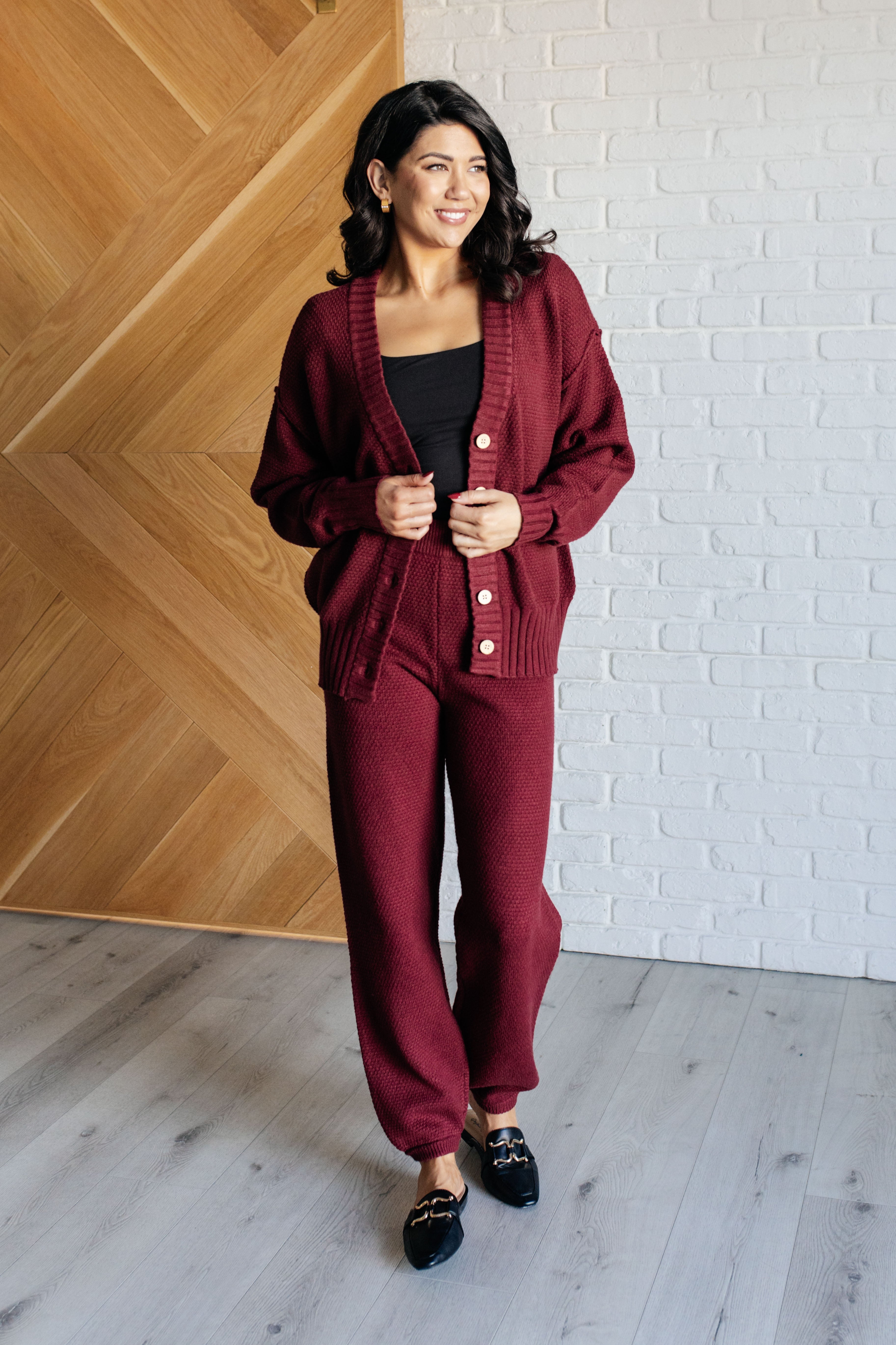 Maxct &Simple Solution Knit Set in Wine