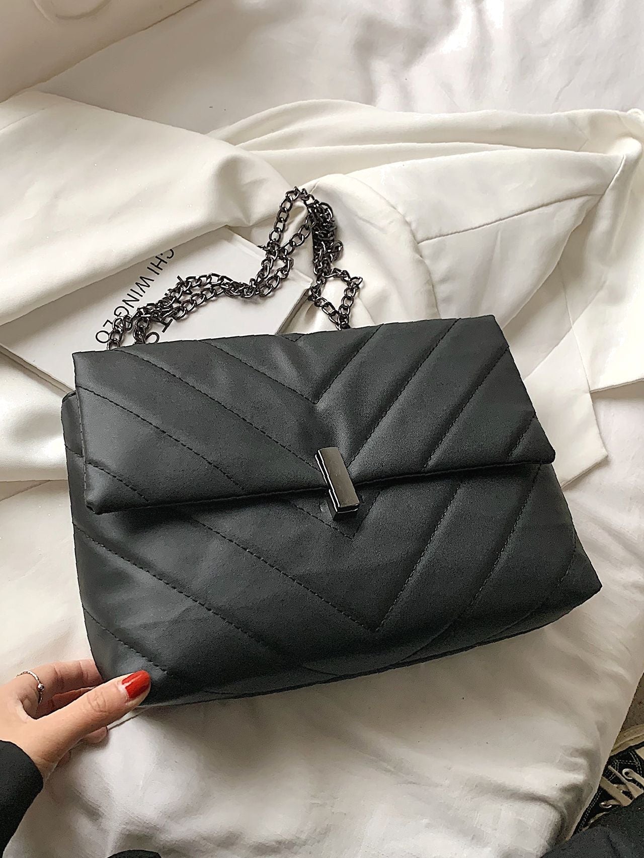 Maxct - Chevron Chain Tote Bag  - Women Tote Bags
