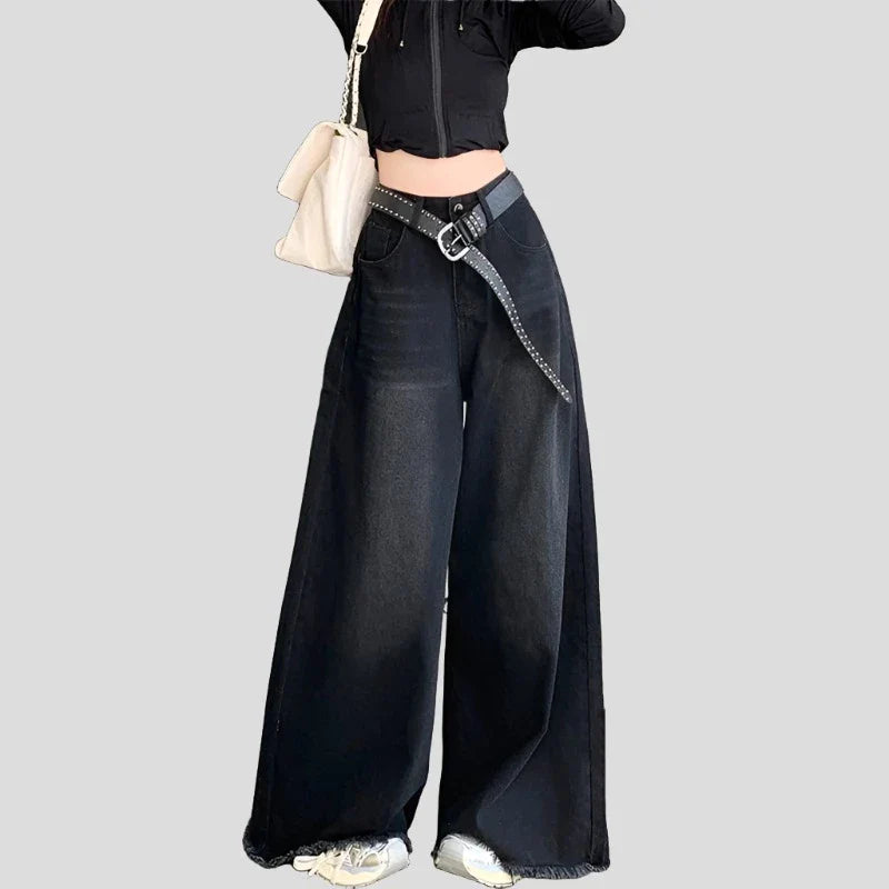 Wide Leg Jeans Denim Pants for Women Maxct