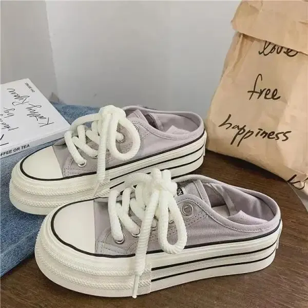 Shoes for Teen Girls Canvas Platform Sneakers Maxct