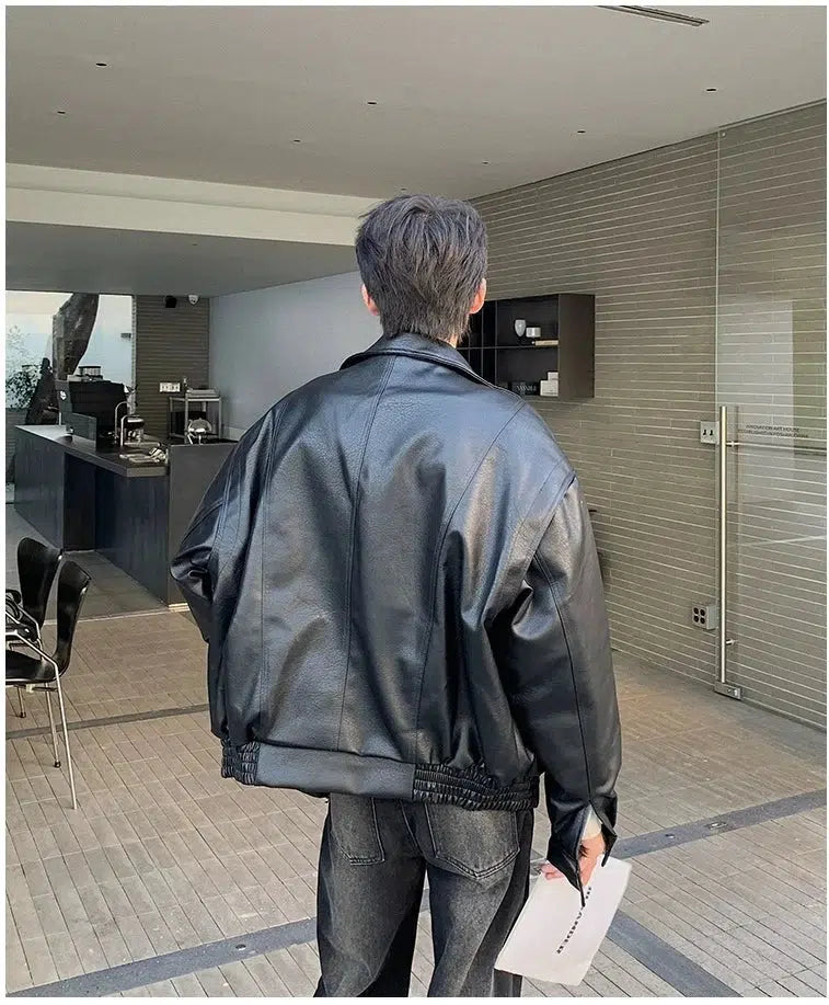 Maxct Retro Motorcycle Soft Leather Jacket