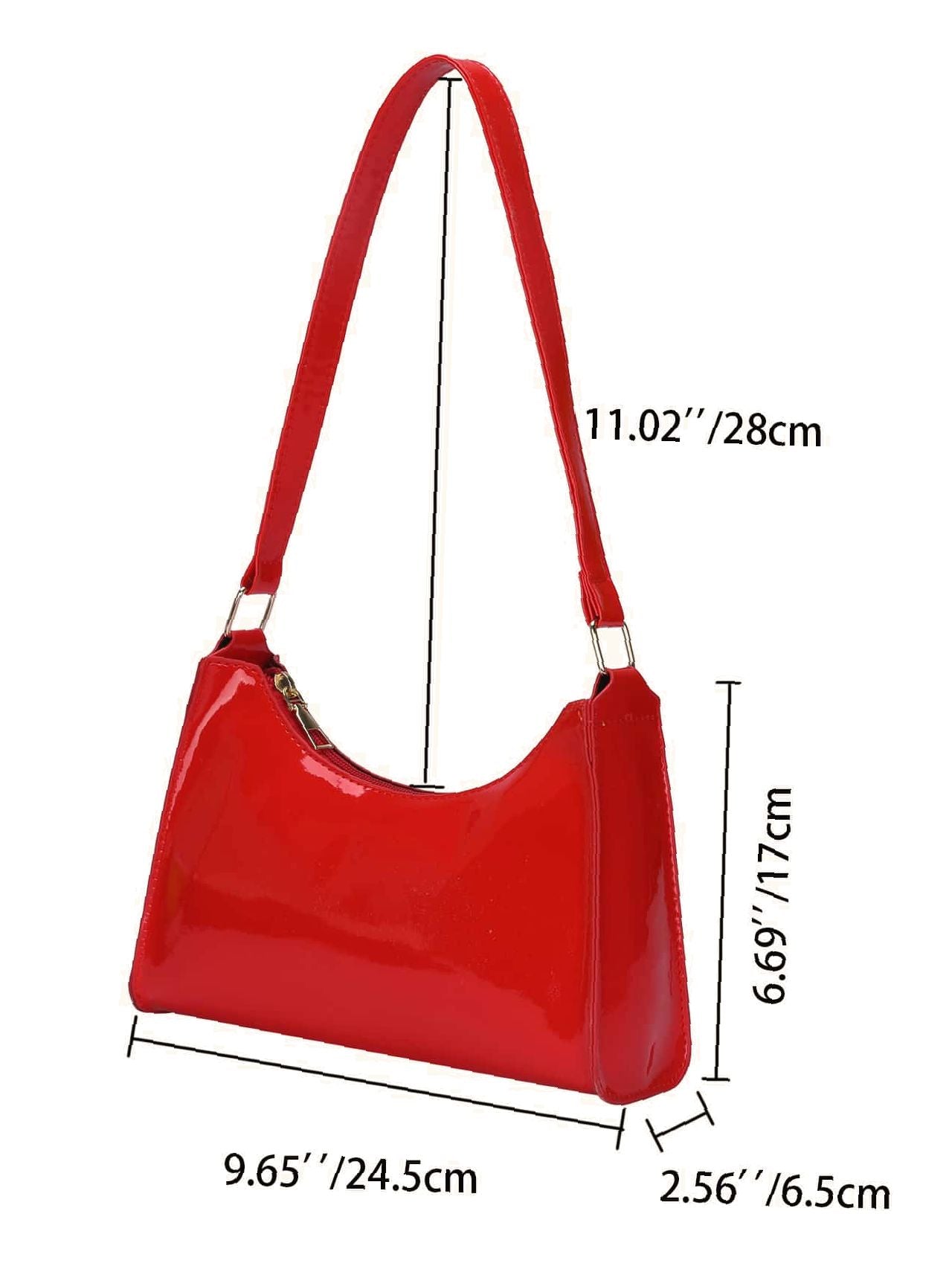 Bag For Love - Artificial Patent Leather Square Bag  - Women Maxct Bags