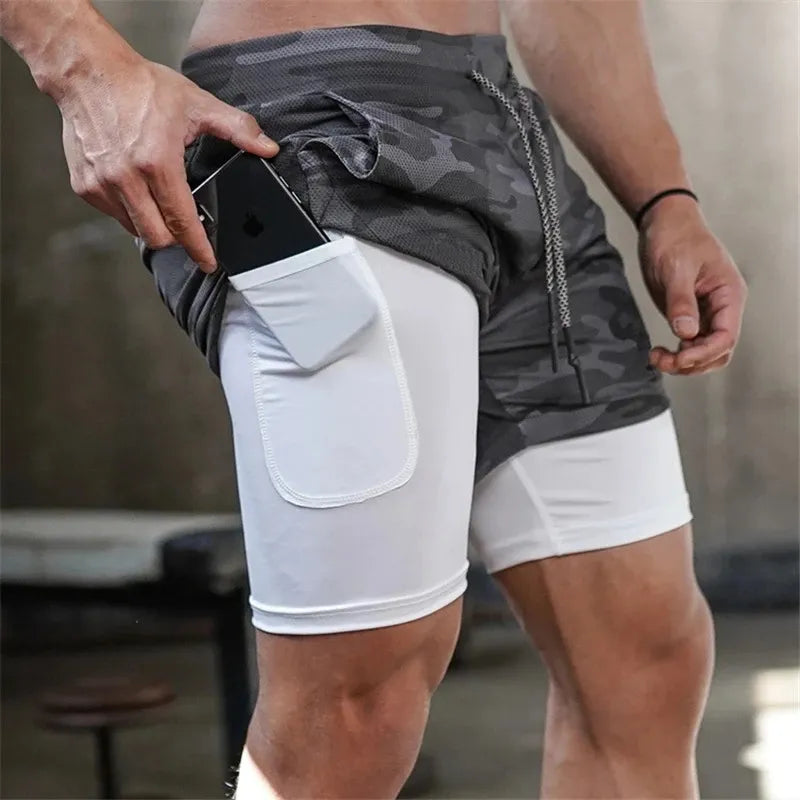 Quick Dry Fitness, Running, Workout Shorts 2 in 1 for Men Maxct
