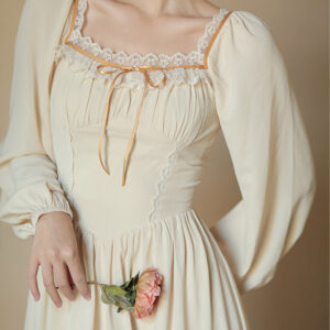Basic Lace Square Neck Midi Dress Maxct