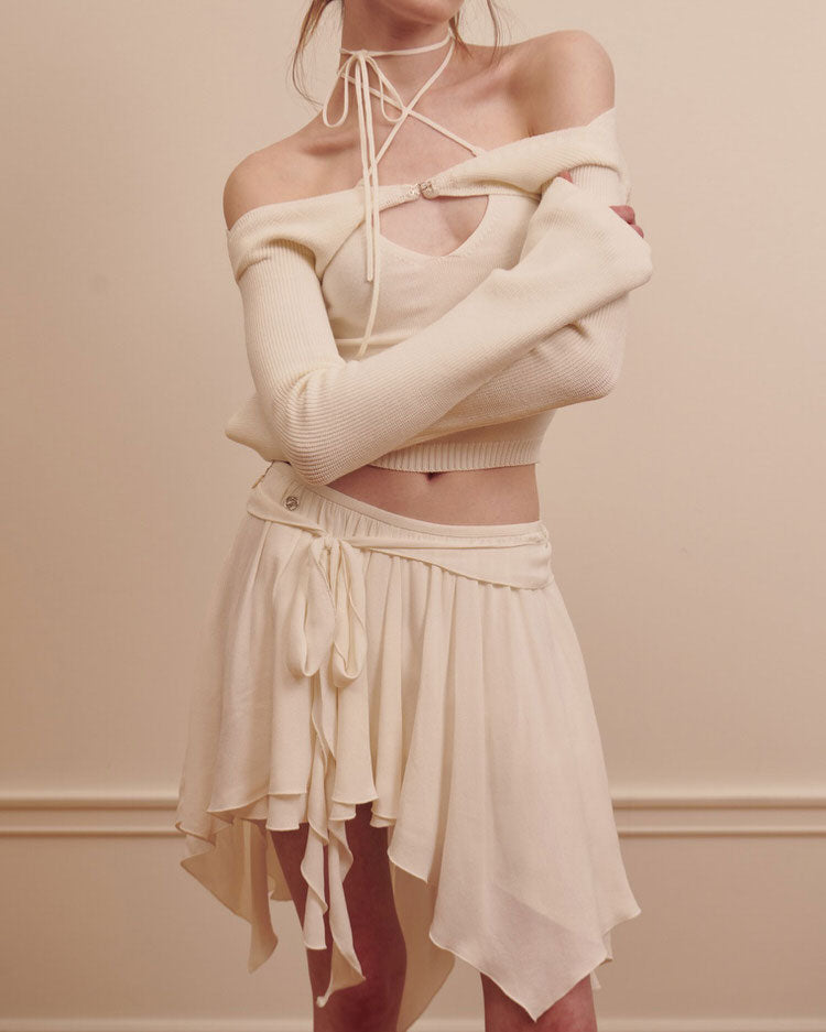 Balletcore Asymmetrical Mid Skirt Maxct