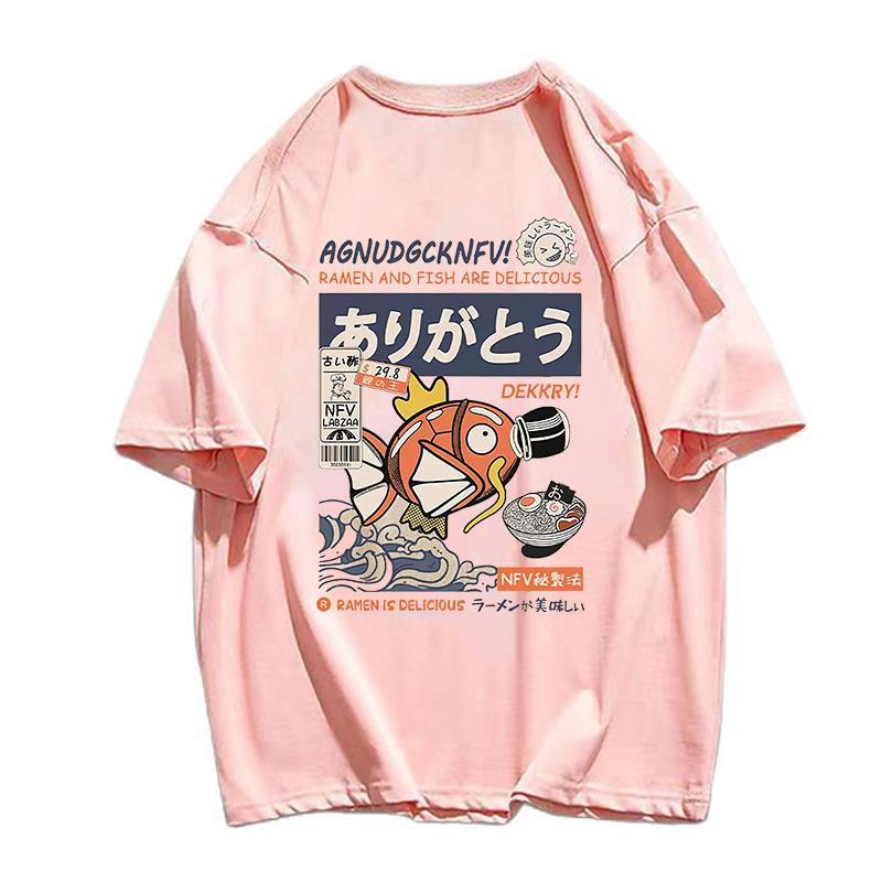 Maxct outfit ideas for school Japanese-style Harajuku Shirt Cotton Anime O-neck T-shirt Sh - Image 6