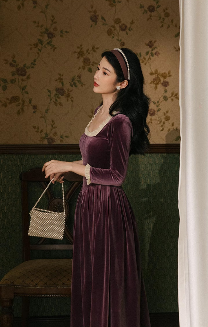 Velvet Princess Midi Dress Maxct