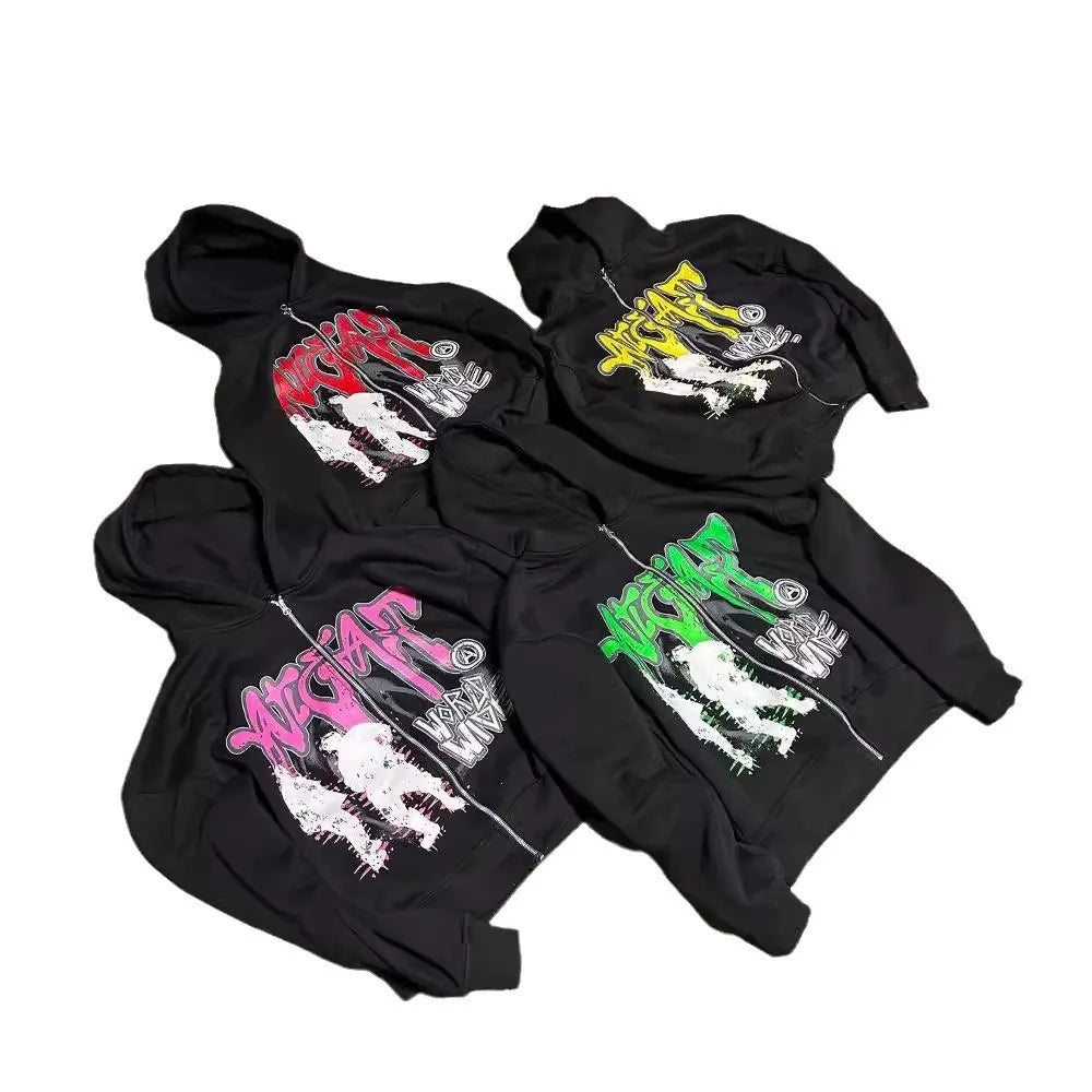 Maxct Y2k Pullover Long Sleeved Sweatshirt Vintage Printed Pattern Streetwear Tops Vintage Clothes Dark Punk School Outfit Ootd Jacket