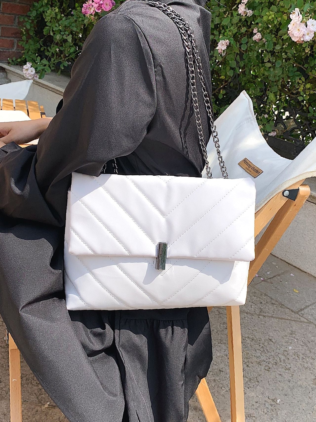 Maxct - Chevron Chain Tote Bag  - Women Tote Bags