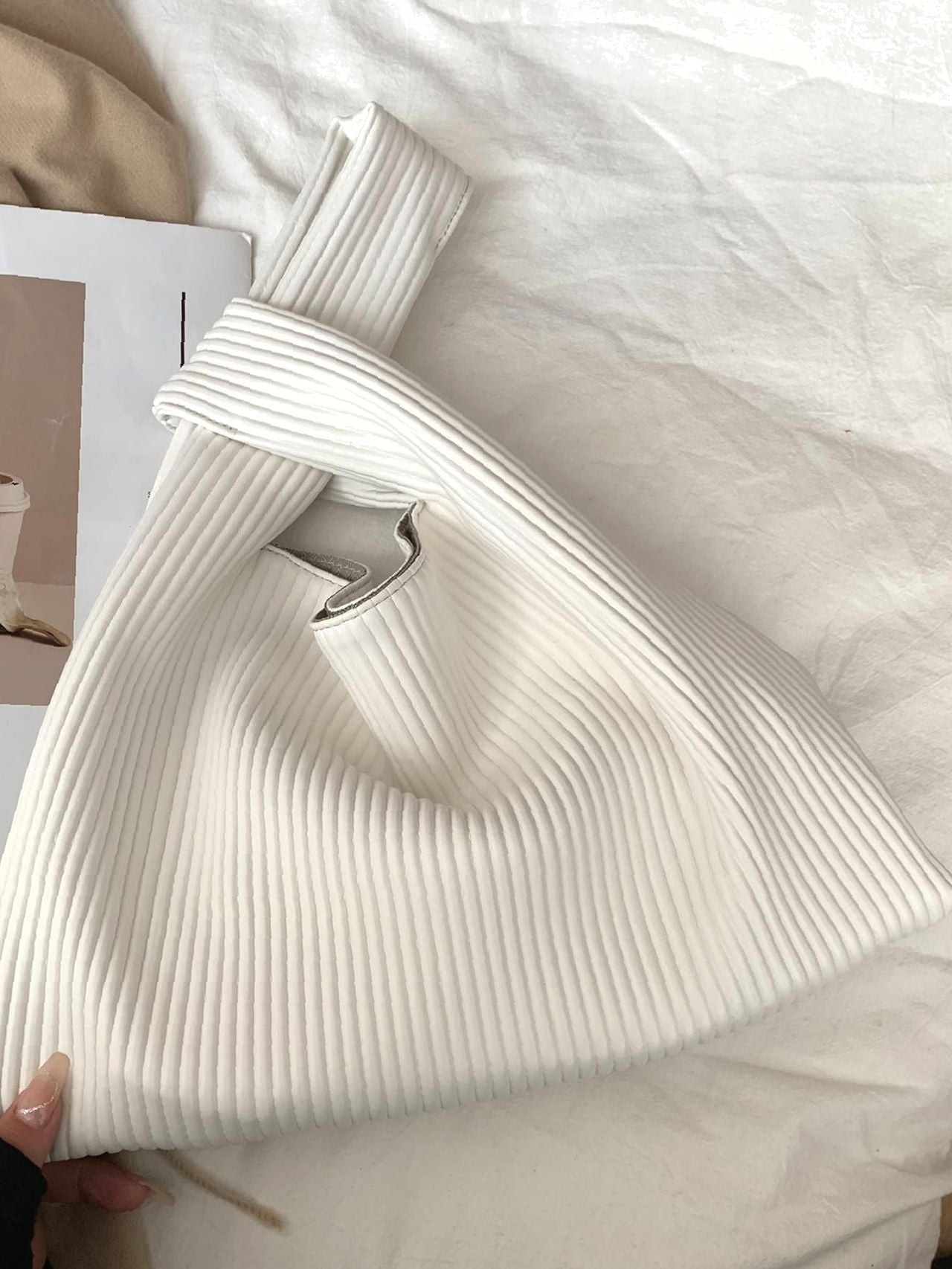 Maxct - Minimalist Embossed Top Handle Bag  - Women Tote Bags
