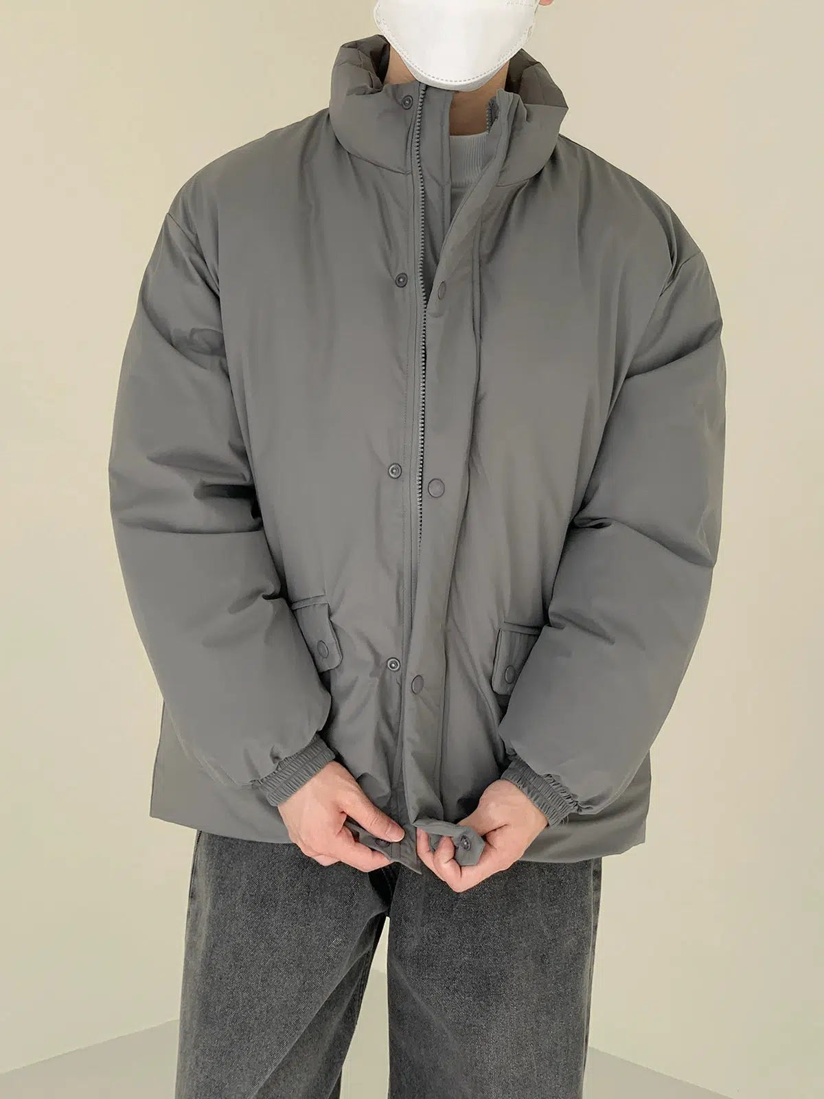 Maxct Filled Cotton Stand Collar Down Jacket