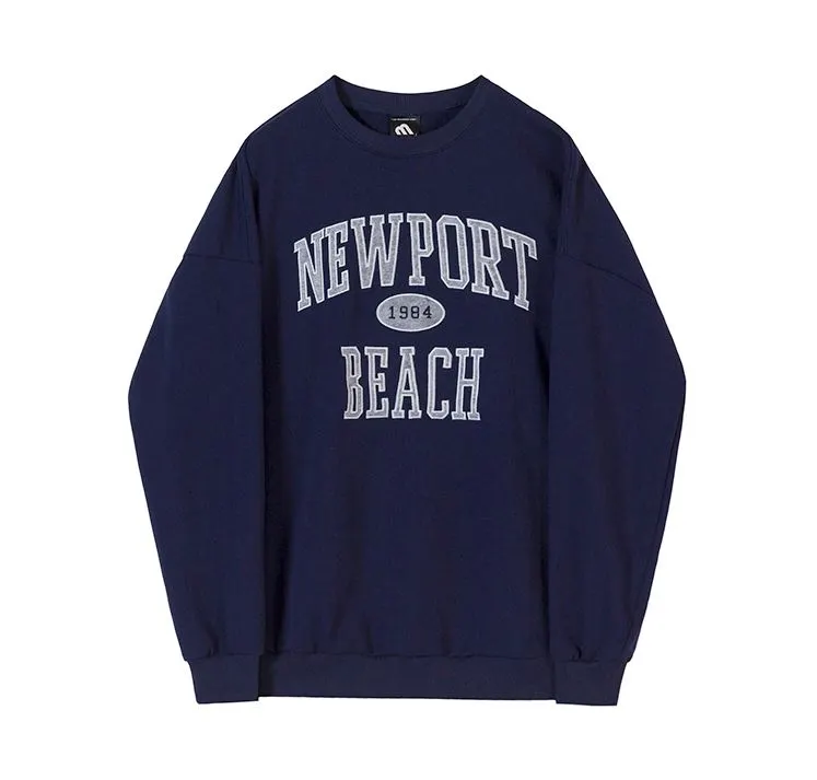 Maxct No. 4006 Round Neck Embroidered Letter Sweater