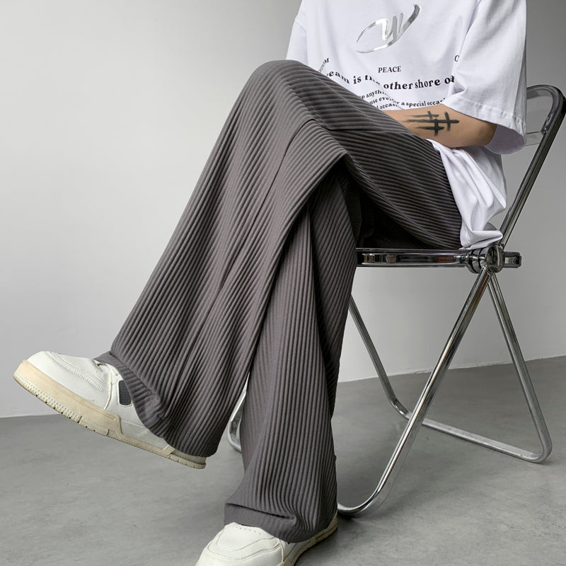 liu Essential Pleated Straight Trousers Maxct