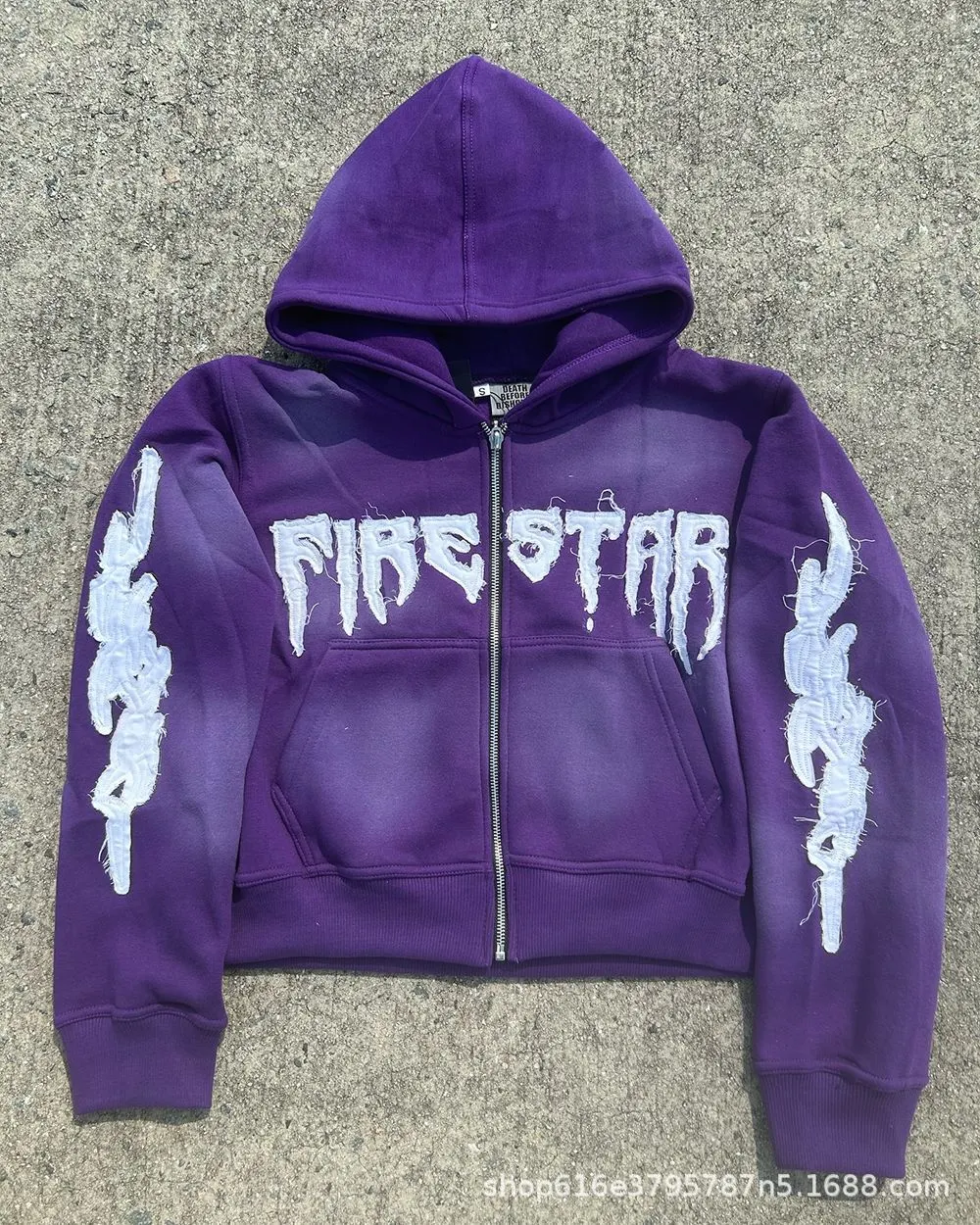 Y2k Long Sleeved Pullover Hoodie Vintage Zipper Embroidered 3d Pattern Sweatshirt Streetwear Tops Winter Boots School Outfit New