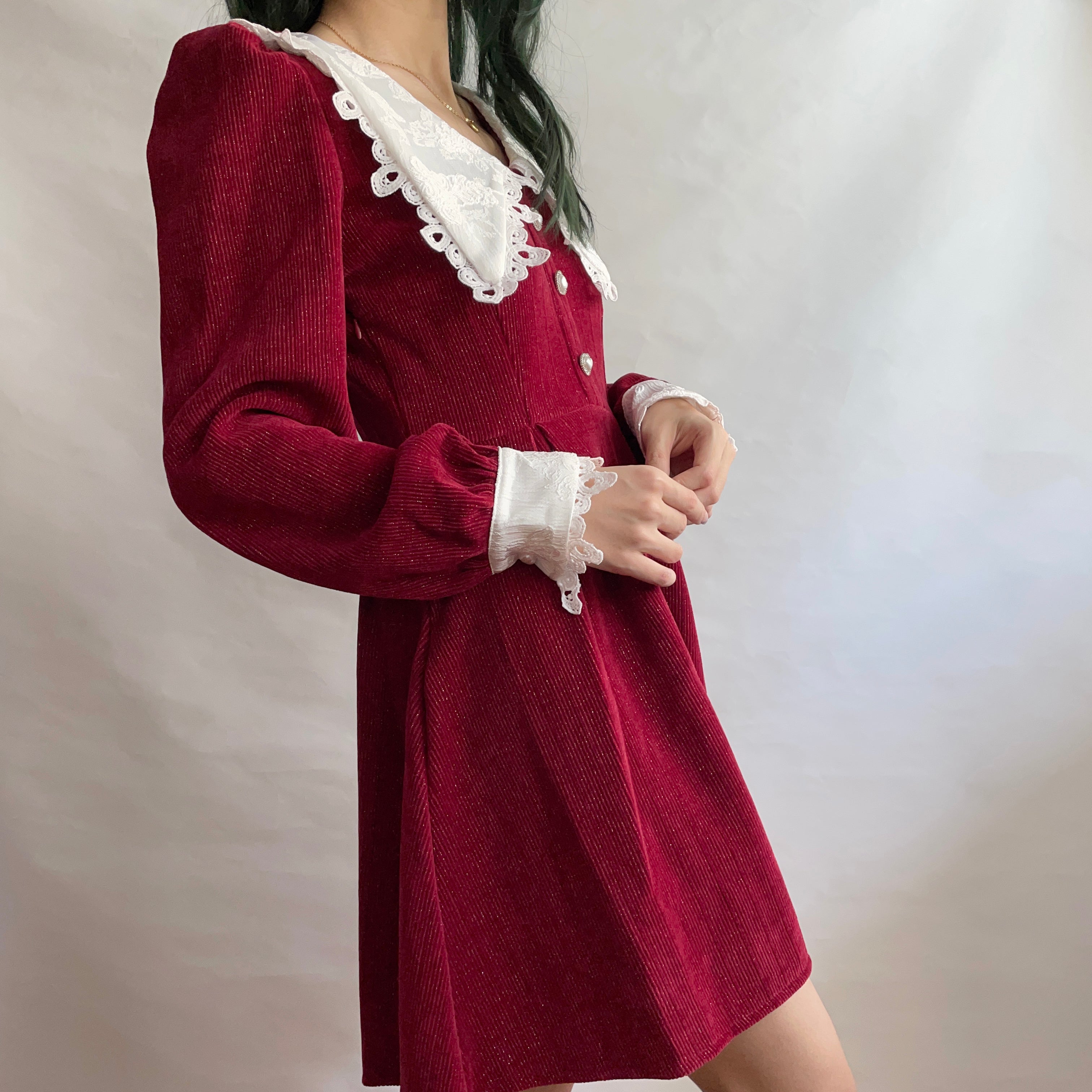 Sweet Love Peter Pan Knit Dress Maxct