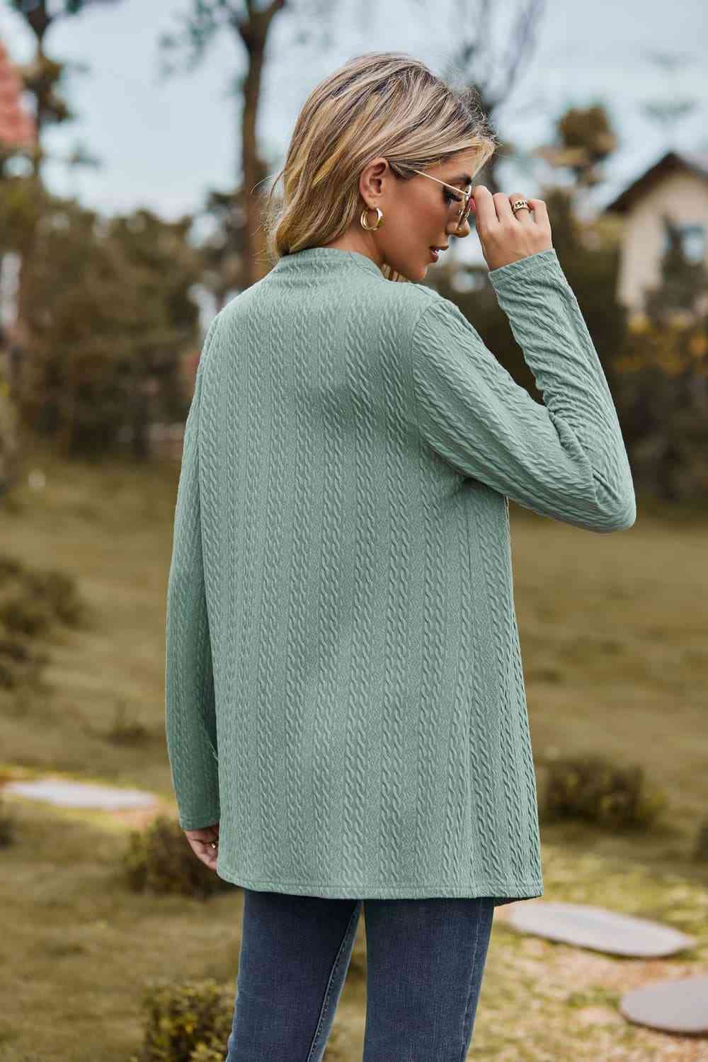Maxct &Open Front Long Sleeve Cardigan