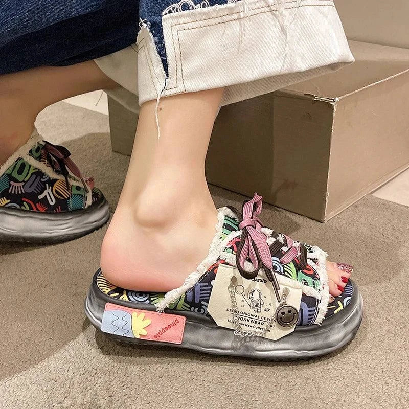 Sneaker Slippers Women's Artistic Platform Shoes Maxct