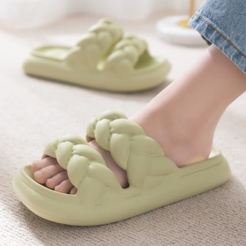 Comfort Step Women's Shower Indoor Slip On Shoes Braid Style Maxct