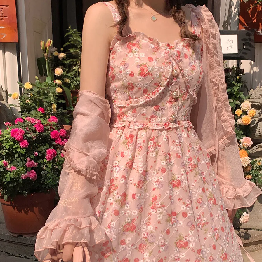Tea Cup Floral Cami Dress Maxct