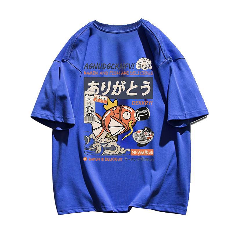 Maxct outfit ideas for school Japanese-style Harajuku Shirt Cotton Anime O-neck T-shirt Sh - Image 4