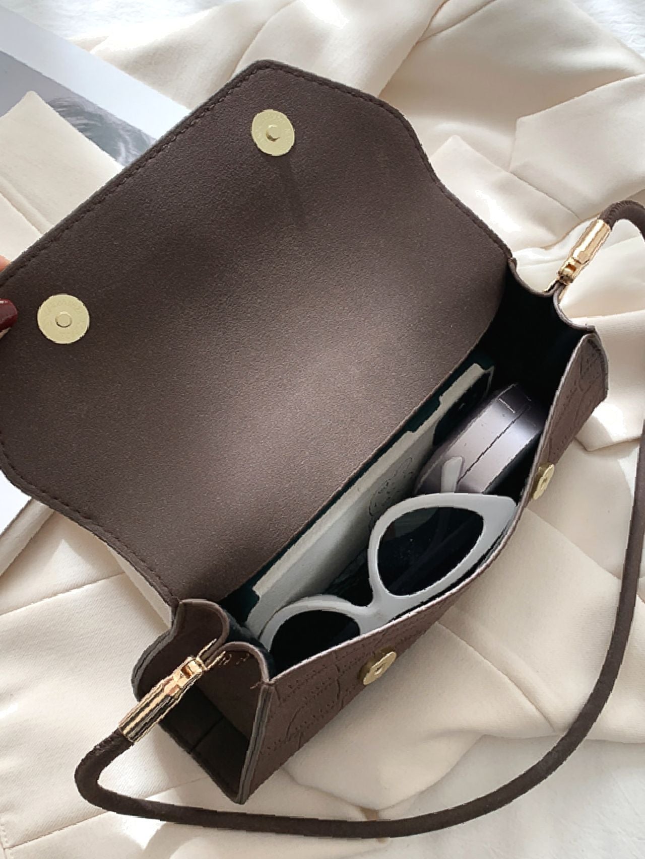 Bag For Love - Crocodile Embossed Flap Novelty Bag  - Women Maxct Bags