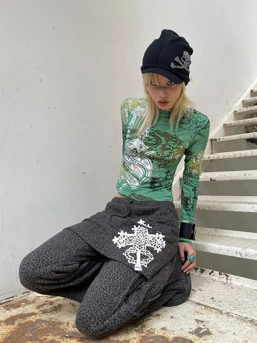 Maxct &Fairy Grunge Print Top