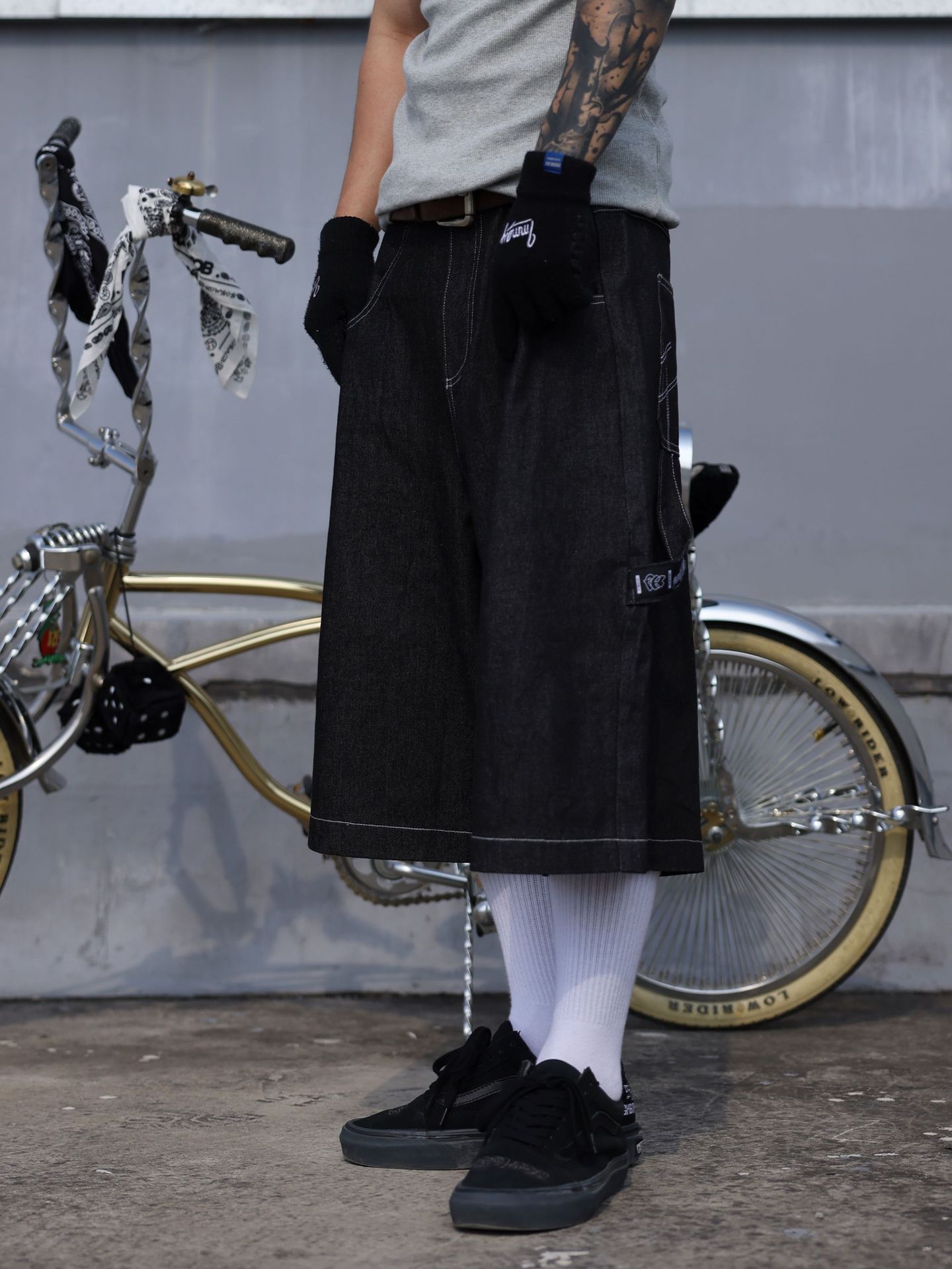 Oversized Jorts Summer Jeans Shorts Men's Wide Leg Baggy Y2K Denim Shorts