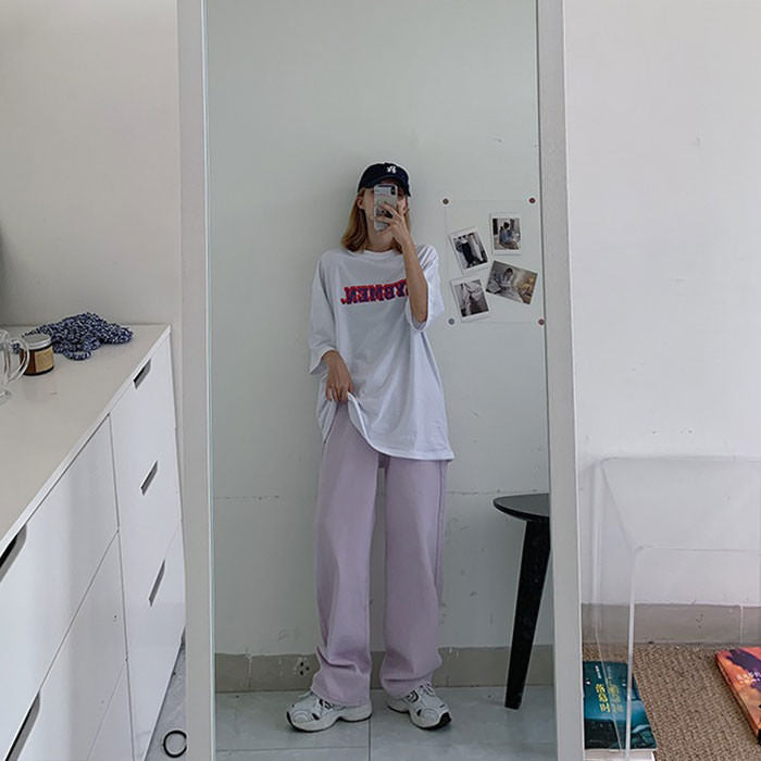 Lavender Skater Girl Wide Jeans Maxct