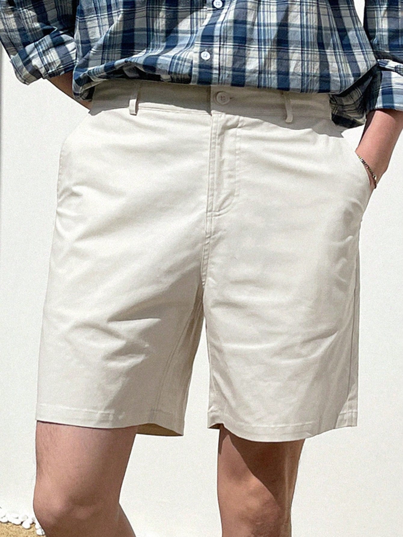 Maxct Men Summer Solid Color Casual Daily Match Spring And Summer Shorts