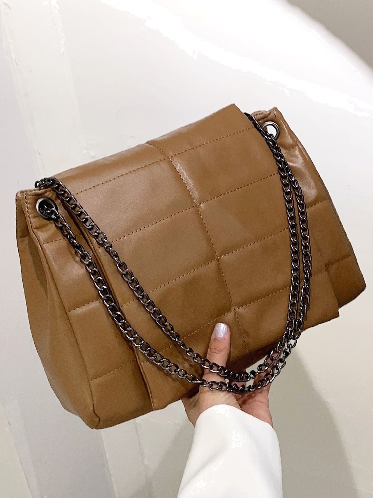 Maxct - Stitch Detail Chain Tote Bag  - Women Tote Bags