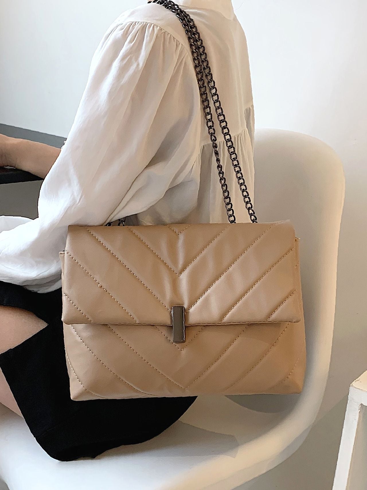 Maxct - Chevron Chain Tote Bag  - Women Tote Bags