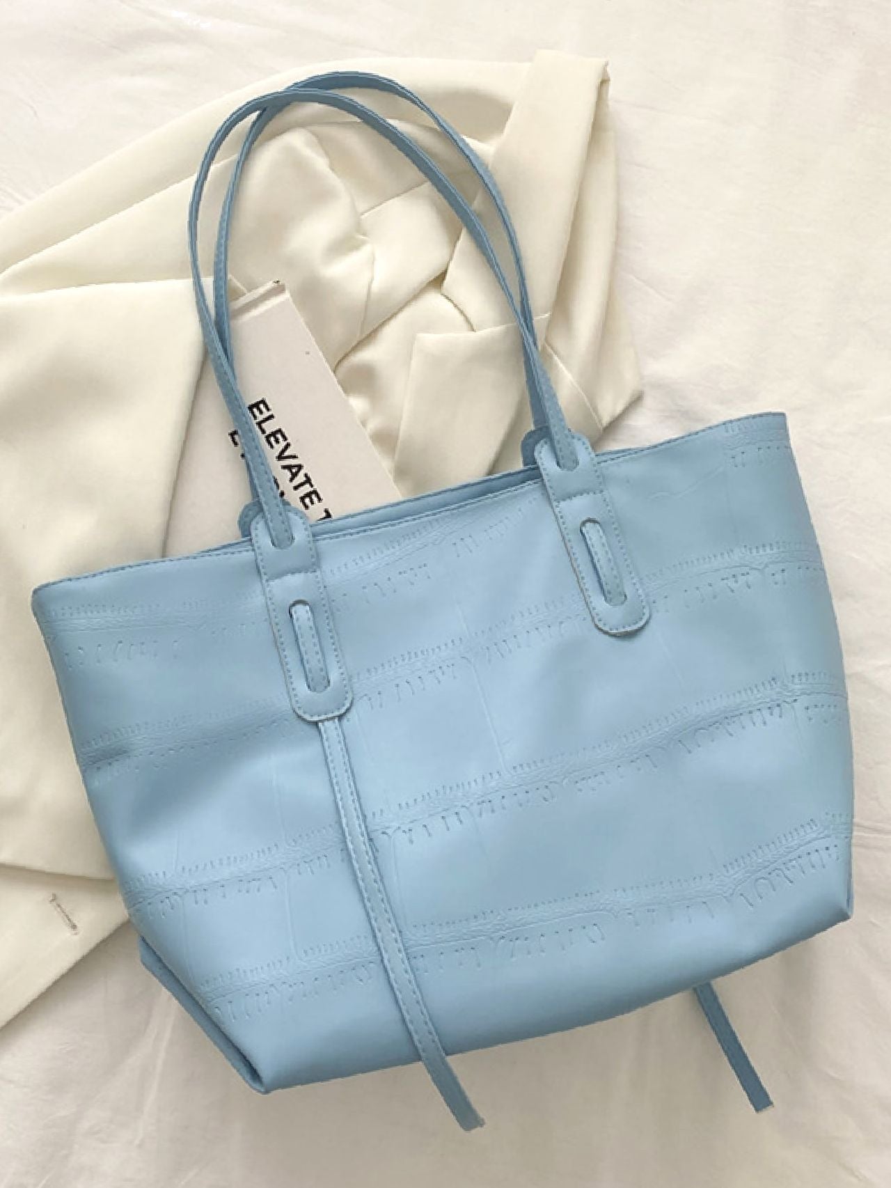 Maxct - Minimalist Textured Shoulder Tote Bag  - Women Tote Bags