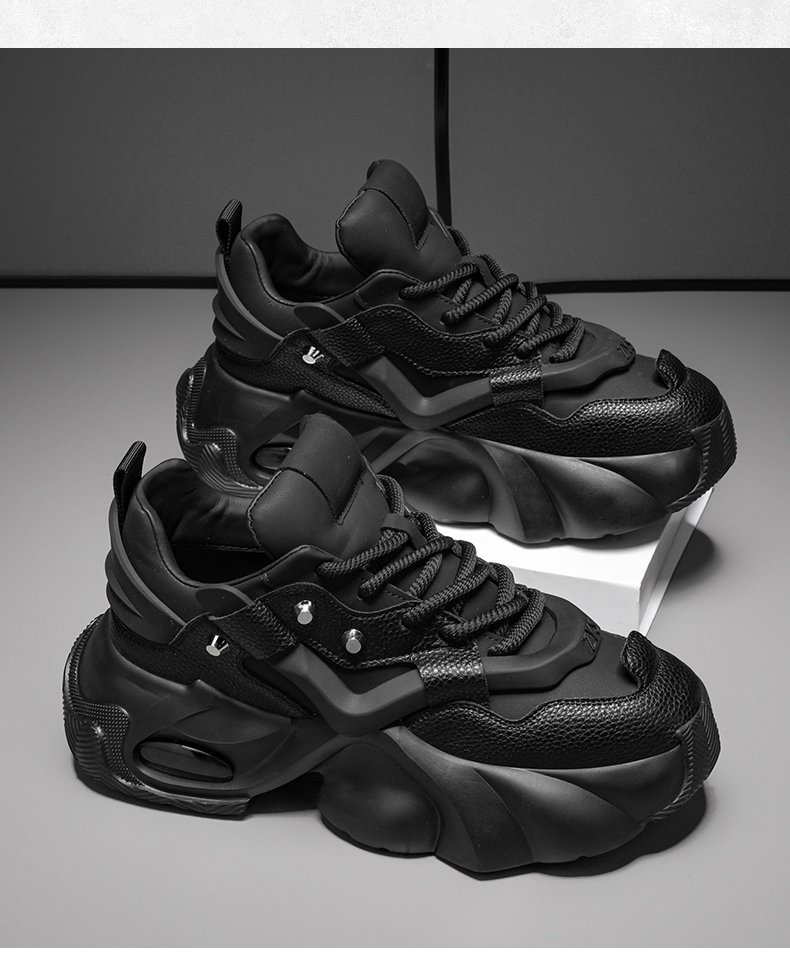 Casual Chunky Sports White Platform Sneakers for Men