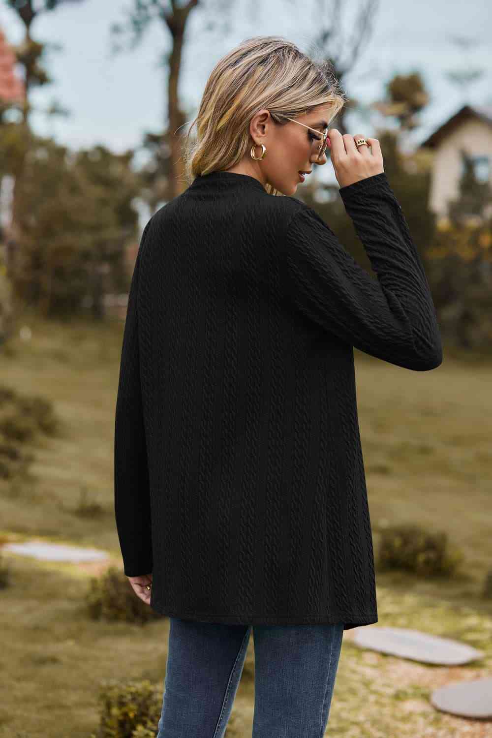 Maxct &Open Front Long Sleeve Cardigan