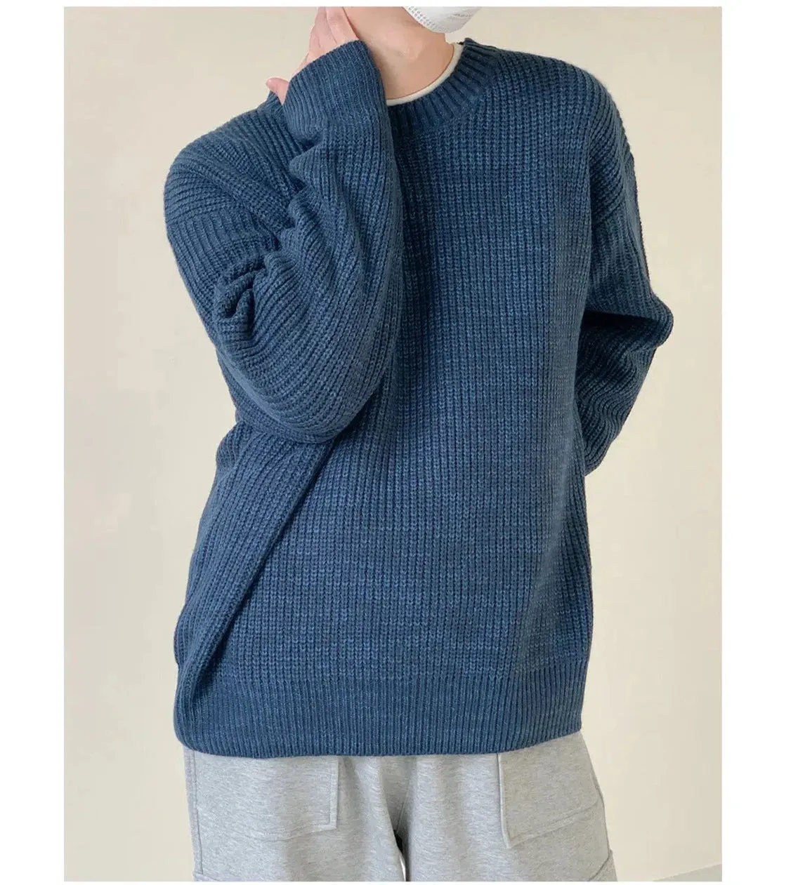 Maxct Basic Round Neck Loose Sweater