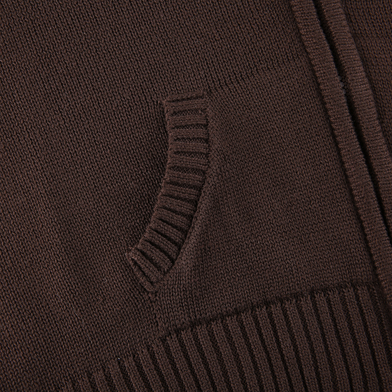 Slim Zipper Casual Hooded Sweater
