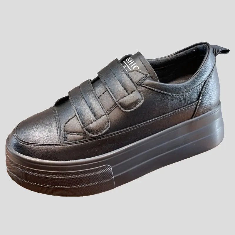 5cm Leather Platform Sneakers for Women Maxct