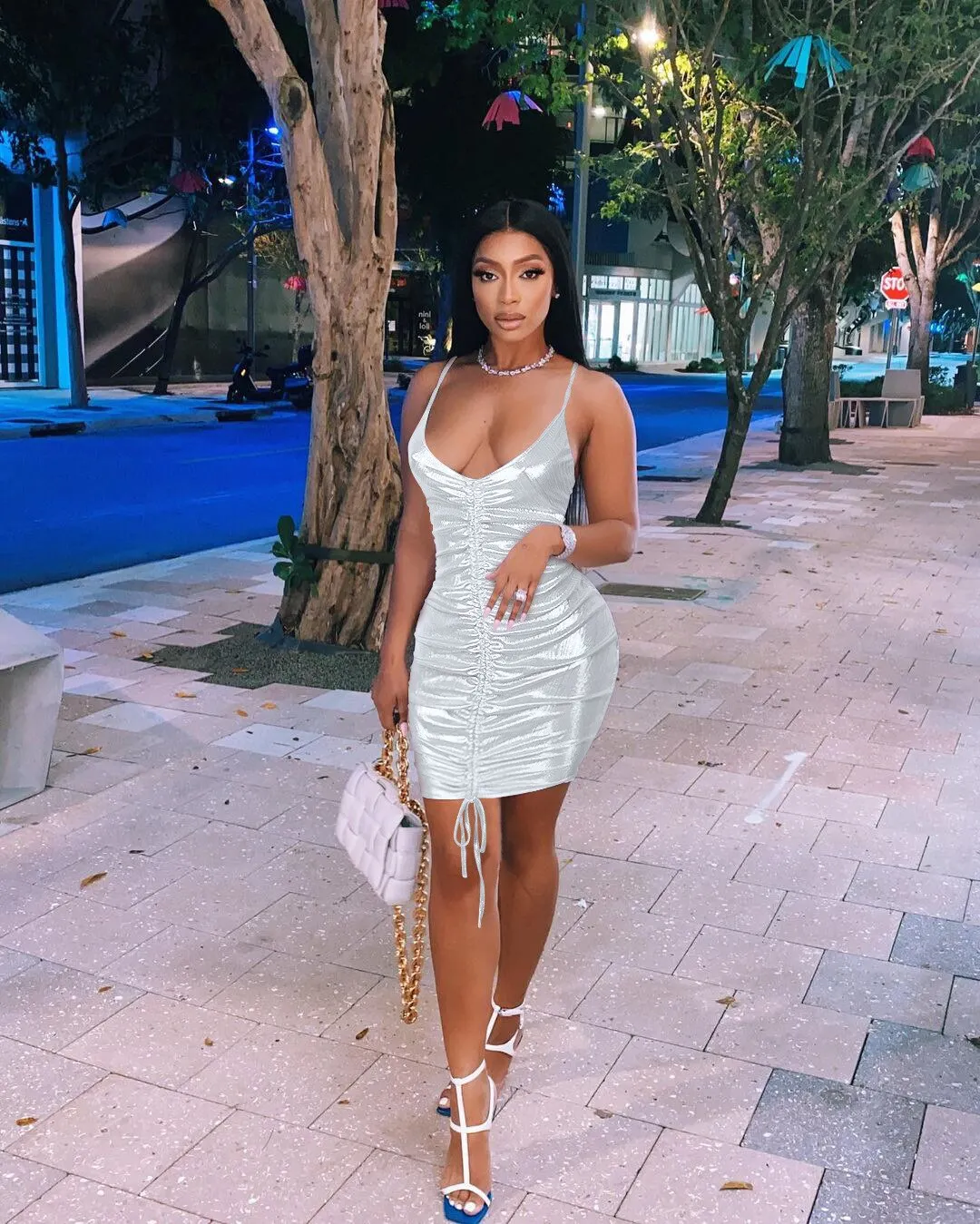 Parity Drawstring Bodycon Mini Dress Sexy Young Little Chap Spaghetti Strap Sweet High Waist Vestidos For Female Summer