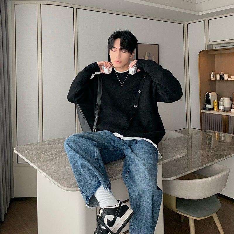Maxct Black Half Cardigan Sweater
